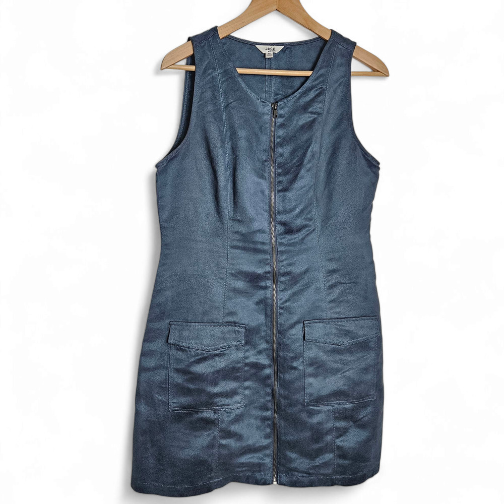 Jack by BB Dakota Womens Marceline Faux Suede Sleeveless Shift Dress Size 10